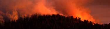 Sunset on a prescribed fire